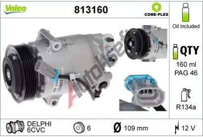 VALEO Kompresor klimatizace NEW ORIGINAL PART VA 813160, 813160