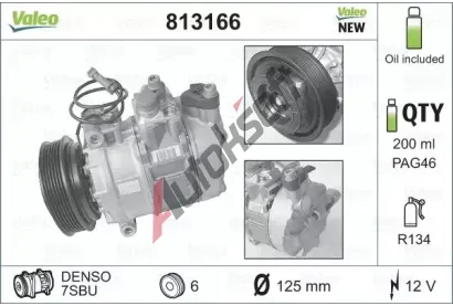 VALEO Kompresor klimatizace VA 813166, 813166