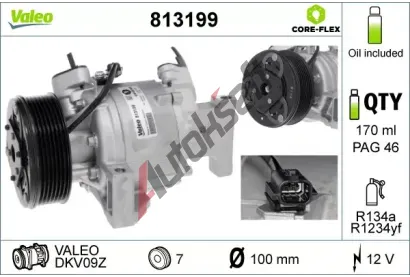 VALEO Kompresor klimatizace VA 813199, 813199