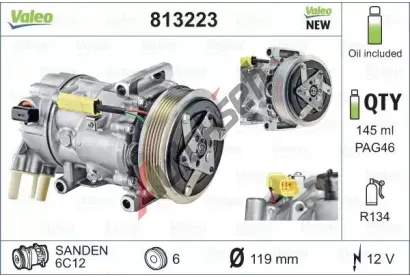 VALEO Kompresor klimatizace VA 813223, 813223