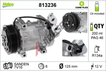 VALEO Kompresor klimatizace NEW ORIGINAL PART VA 813236, 813236