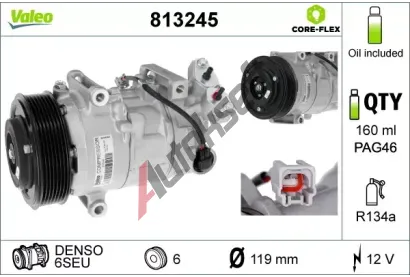 VALEO Kompresor klimatizace NEW ORIGINAL PART VA 813245, 813245