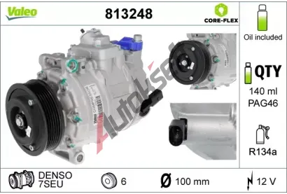 VALEO Kompresor klimatizace VA 813248, 813248