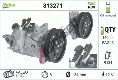 VALEO Kompresor klimatizace VA 813271, 813271