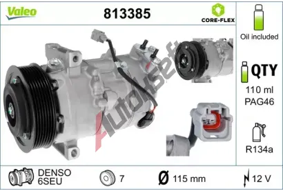 VALEO Kompresor klimatizace NEW ORIGINAL PART VA 813385, 813385