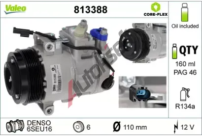 VALEO Kompresor klimatizace NEW ORIGINAL PART VA 813388, 813388