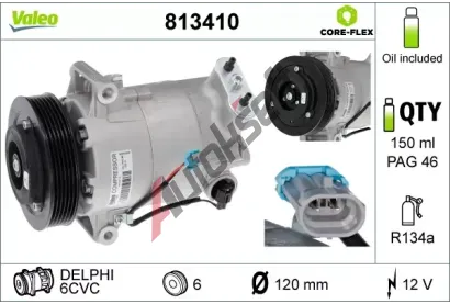 VALEO Kompresor klimatizace VA 813410, 813410