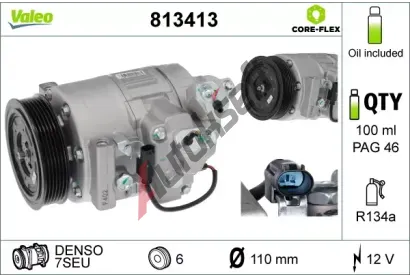 VALEO Kompresor klimatizace VA 813413, 813413