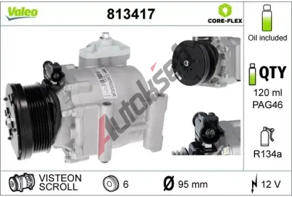 VALEO Kompresor klimatizace VA 813417, 813417