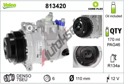 VALEO Kompresor klimatizace NEW ORIGINAL PART VA 813420, 813420
