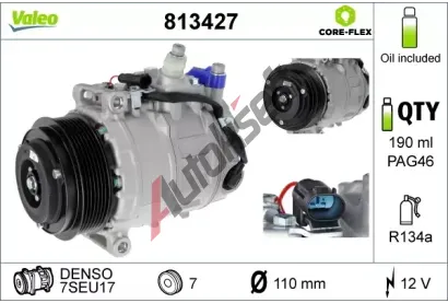 VALEO Kompresor klimatizace NEW ORIGINAL PART VA 813427, 813427