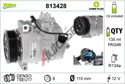 VALEO Kompresor klimatizace NEW ORIGINAL PART VA 813428, 813428