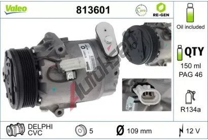 VALEO Kompresor klimatizace VA 813601, 813601