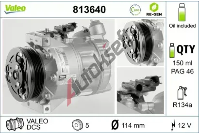 VALEO Kompresor klimatizace VA 813640, 813640