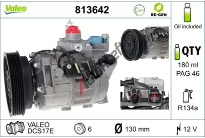 VALEO Kompresor klimatizace VALEO RE-GEN REMANUFACTURED VA 813642, 813642 VALEO Kompresor klimatizace VALEO RE-GEN REMANUFACTURED VA 813642, 813642