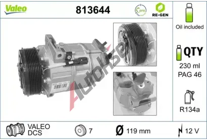 VALEO Kompresor klimatizace VA 813644, 813644