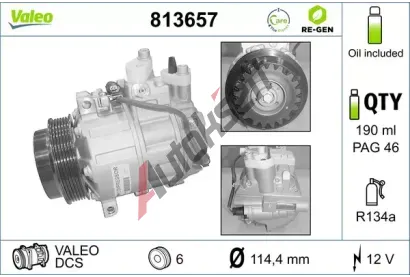 VALEO Kompresor - klimatizace VA 813657, 813657