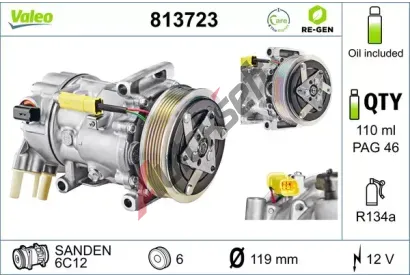VALEO Kompresor klimatizace VA 813723, 813723