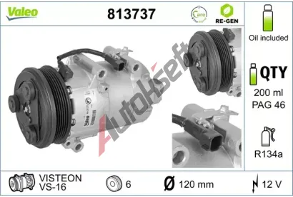 VALEO Kompresor klimatizace VA 813737, 813737