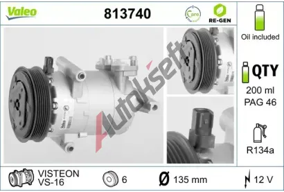 VALEO Kompresor klimatizace VA 813740, 813740