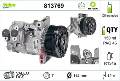 VALEO Kompresor klimatizace VA 813769, 813769