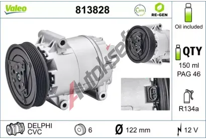 VALEO Kompresor klimatizace VA 813828, 813828