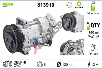 VALEO Kompresor klimatizace VA 813910, 813910