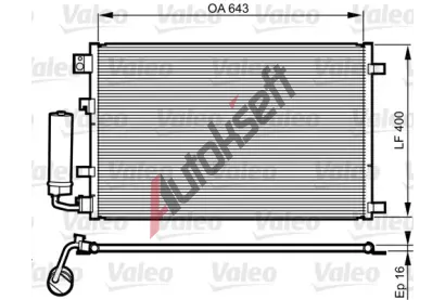 VALEO Kondenztor klimatizace VA 814008, 814008