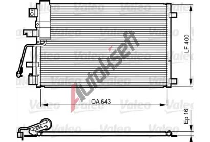 VALEO Kondenztor klimatizace VA 814010, 814010