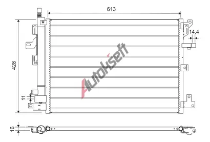 VALEO Kondenzátor klimatizace VA 814013, 814013 VALEO Kondenzátor klimatizace VA 814013, 814013