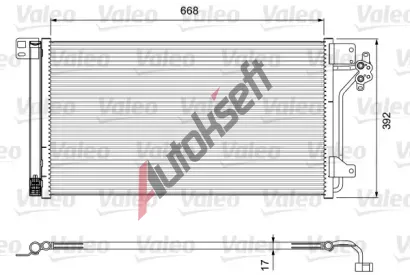 VALEO Kondenztor klimatizace VA 814015, 814015