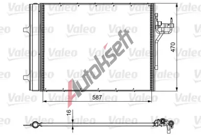 VALEO Kondenztor klimatizace VA 814017, 814017