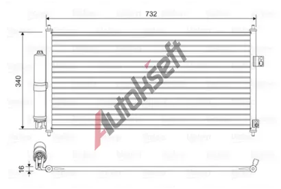 VALEO Kondenztor klimatizace VA 814032, 814032