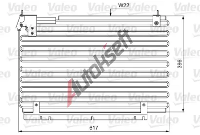 VALEO Kondenztor klimatizace VA 814034, 814034