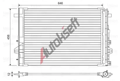 VALEO Kondenztor klimatizace VA 814035, 814035