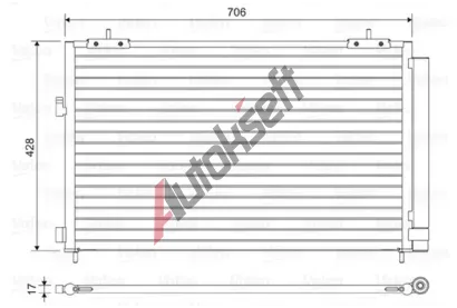 VALEO Kondenztor klimatizace VA 814046, 814046