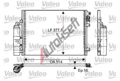 VALEO Kondenztor - klimatizace VA 814051, 814051