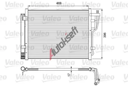 VALEO Kondenzátor klimatizace VA 814070, 814070 VALEO Kondenzátor klimatizace VA 814070, 814070