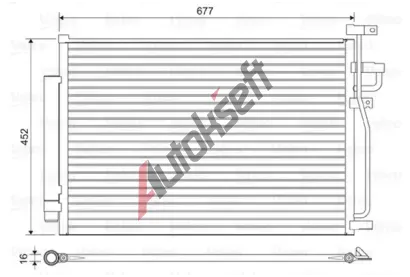 VALEO Kondenztor klimatizace VA 814166, 814166