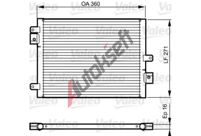 VALEO Kondenztor klimatizace VA 814167, 814167
