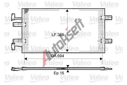 VALEO Kondenz�tor klimatizace VA 814171, 814171