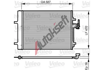 VALEO Kondenztor klimatizace VA 814184, 814184