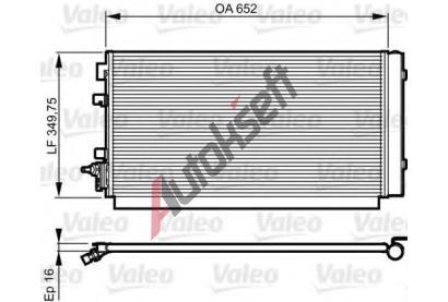 VALEO Kondenztor klimatizace VA 814187, 814187