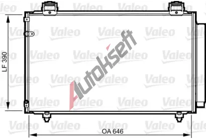 VALEO Kondenzátor klimatizace VA 814208, 814208 VALEO Kondenzátor klimatizace VA 814208, 814208