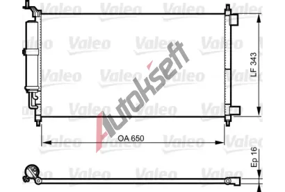 VALEO Kondenztor klimatizace VA 814221, 814221