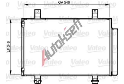 VALEO Kondenztor klimatizace VA 814237, 814237