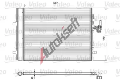 VALEO Kondenztor klimatizace VA 814318, 814318