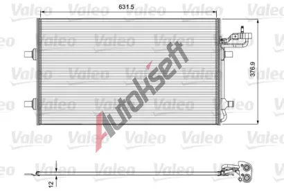 VALEO Kondenztor klimatizace VA 814323, 814323