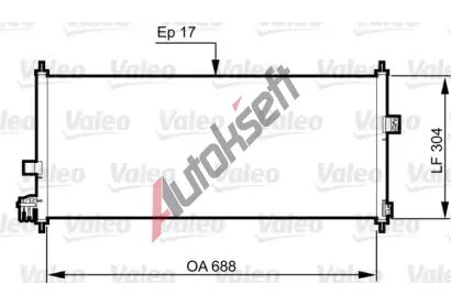 VALEO Kondenztor klimatizace VA 814328, 814328