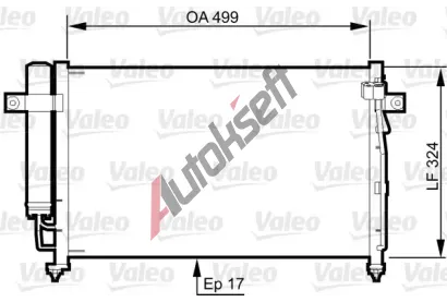 VALEO Kondenztor klimatizace VA 814341, 814341